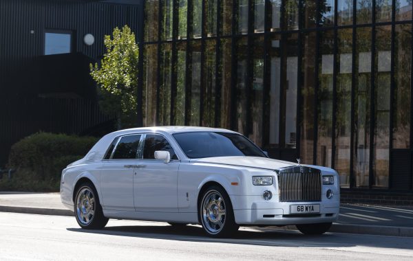 White Rolls Royce Phantom wedding car hire