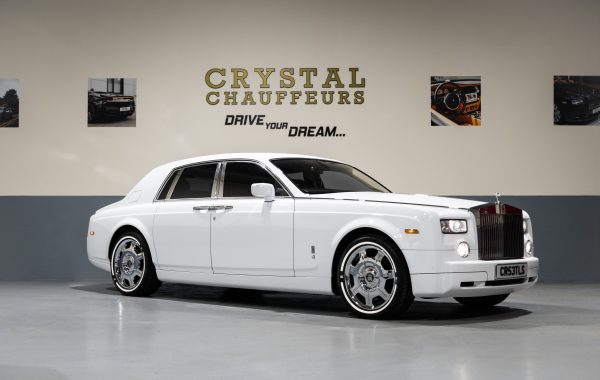 White Rolls Royce Phantom Wedding and Chauffeur Car Hire