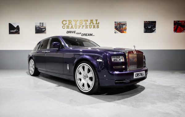Purple Rolls Royce Phantom Chauffeur and Wedding Car Hire
