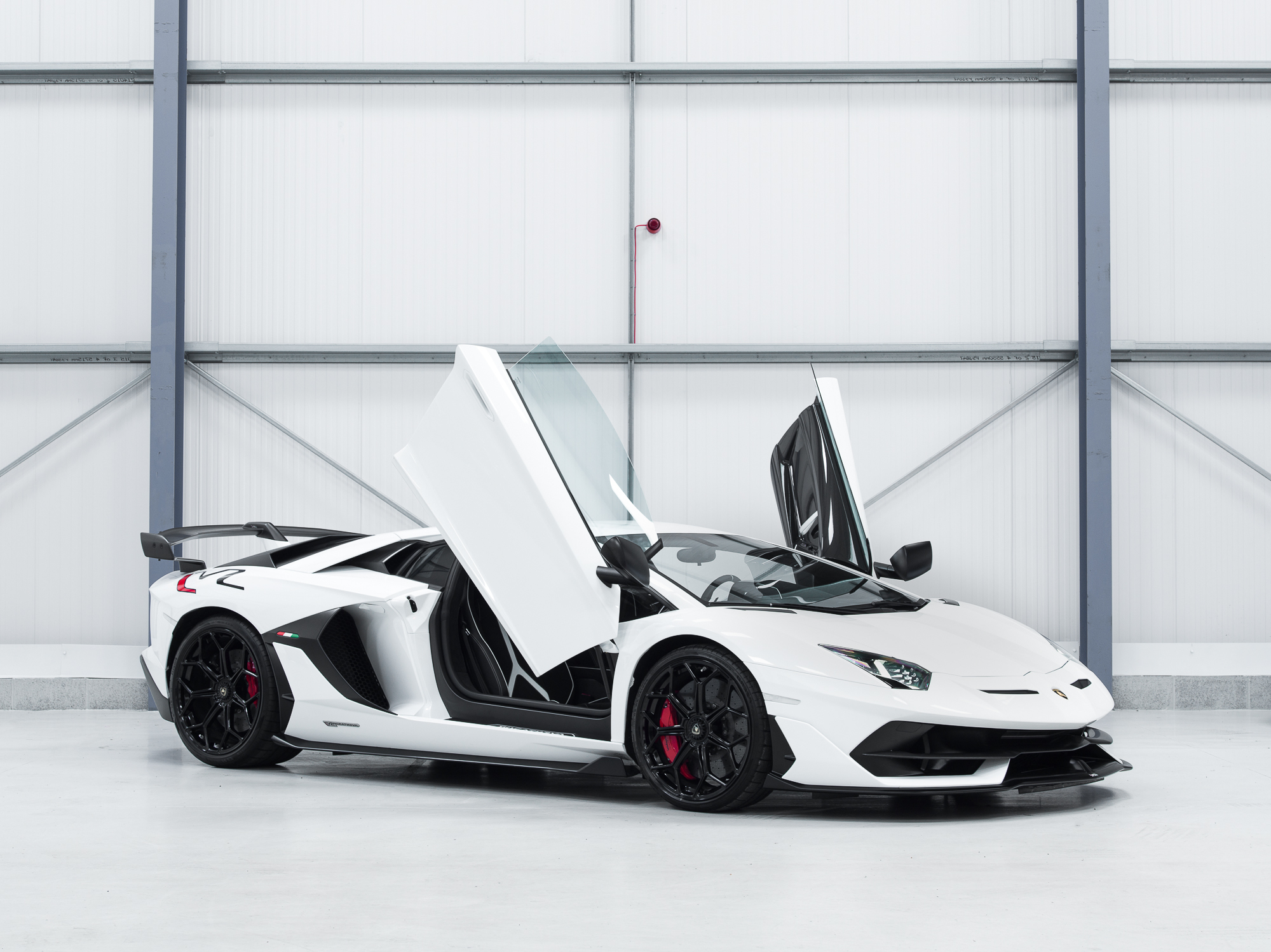 White Lamborghini Lamborghini SVJ supercar hire