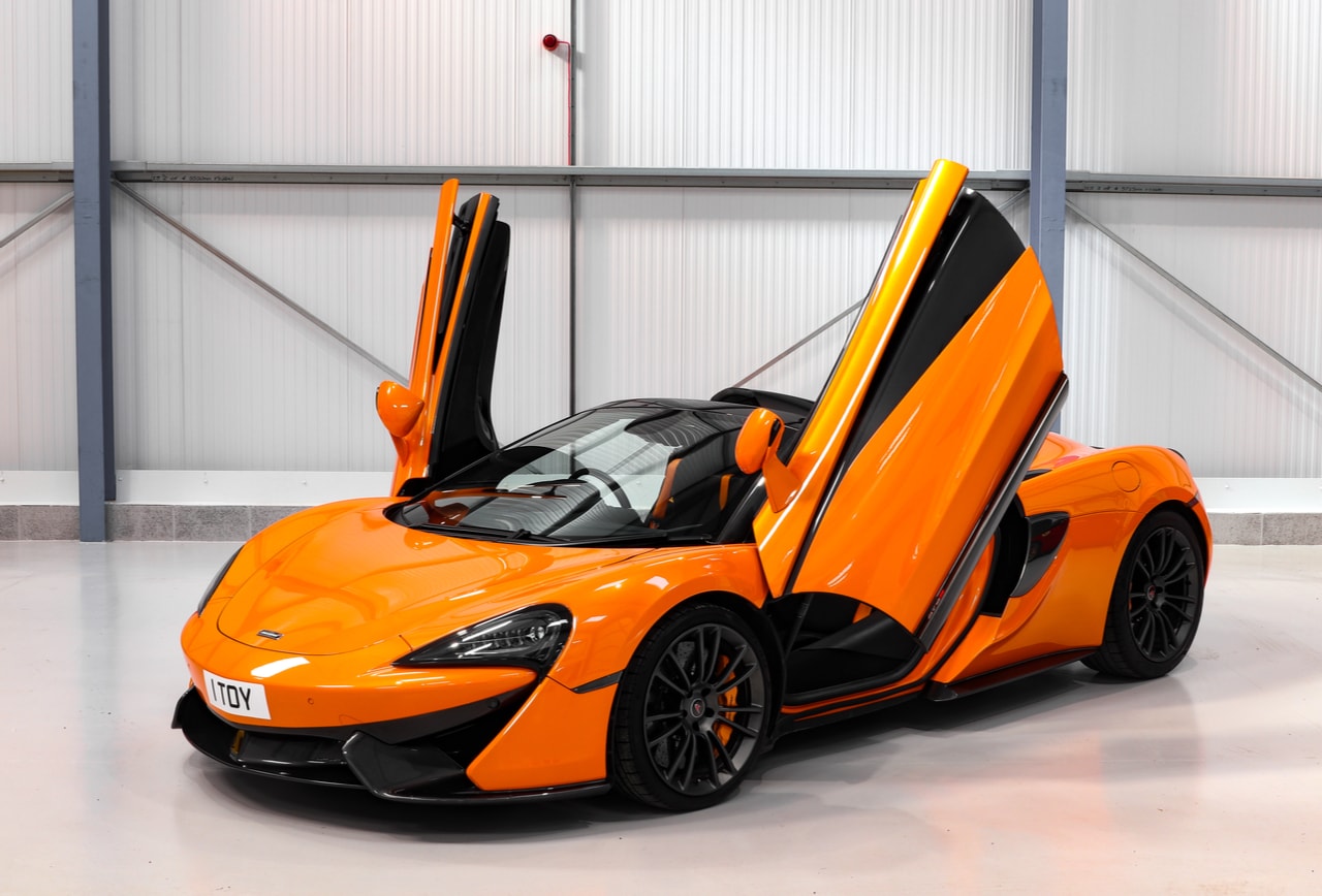McLaren 570s Spider Limo site Self Drive Car Hire Cambridgeshire