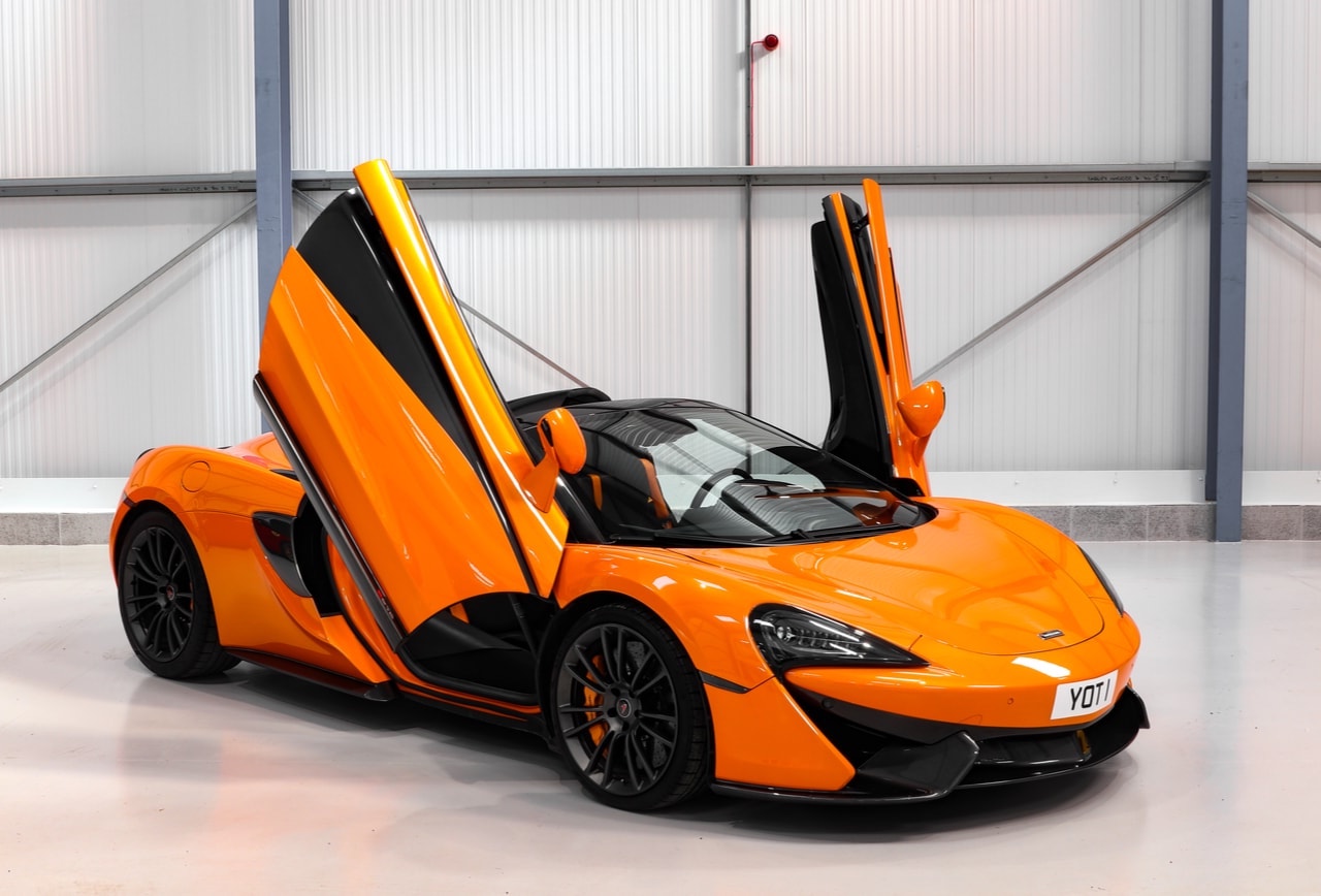 McLaren 570s Spider Limo site Self Drive Car Hire Cambridgeshire