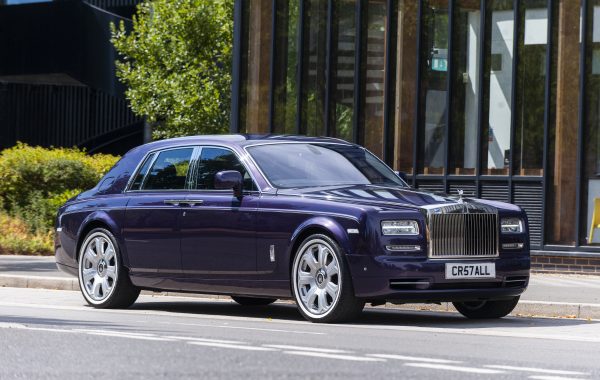 Purple Rolls Royce Phantom Series 2 Luxury Car Hire