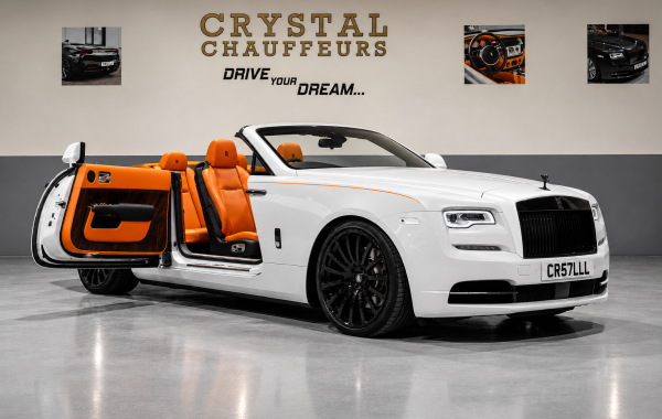 White Rolls Royce Dawn